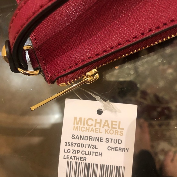 Authentic Michael Kors studded cherry wristlet - Picture 4 of 5